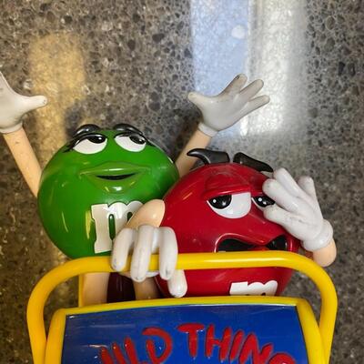 M & M Candy dispenser works wild thing roller coaster