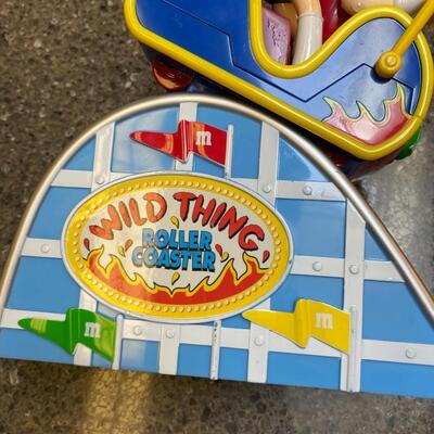 M & M Candy dispenser works wild thing roller coaster