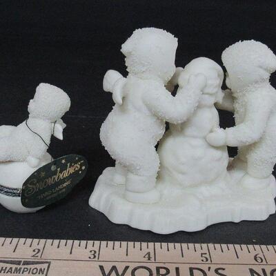 2 Older Dept 56 Snowbabies, Figure and Trinket Box