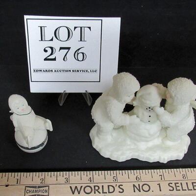 2 Older Dept 56 Snowbabies, Figure and Trinket Box