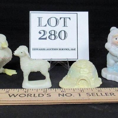 3 Dept 56 and One Other Figurines