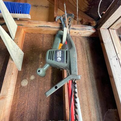 Push Mower, Rake, Black & Decker Hedge Trimmer,  Tree Pruner