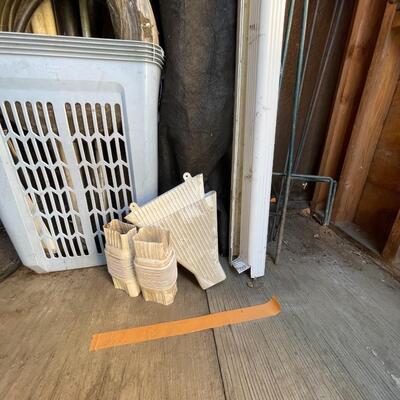 PVC Pipes, Gutter, Roofing Underlayment, Shepherd's Hooks for Flower Baskets/Bird Feeder