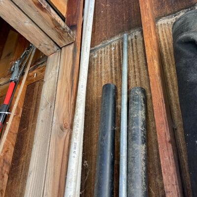 PVC Pipes, Gutter, Roofing Underlayment, Shepherd's Hooks for Flower Baskets/Bird Feeder