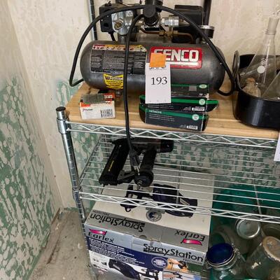 Air Compresser, Finish Nailer, Paint Sprayer