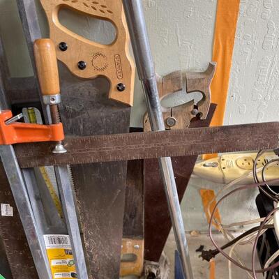 Level, Hand Saws, Framing Square, Sawzall, Clamp