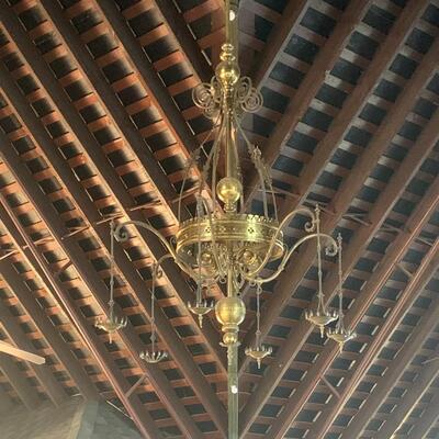 Very large Antique gas Chandelier from the 1800's