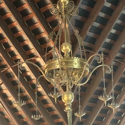 Very large Antique gas Chandelier from the 1800's