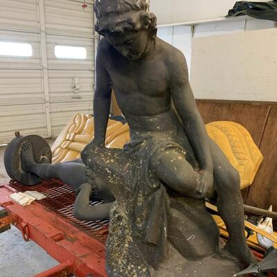 Cement garden statue