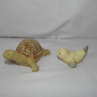 Turtle and seal