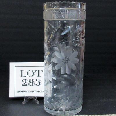 Vintage Cut Glass Vase