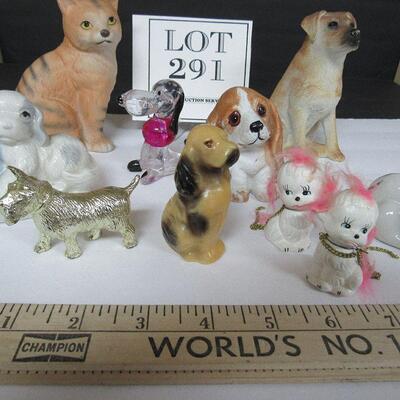 Lot of Dog and Cat Figurines