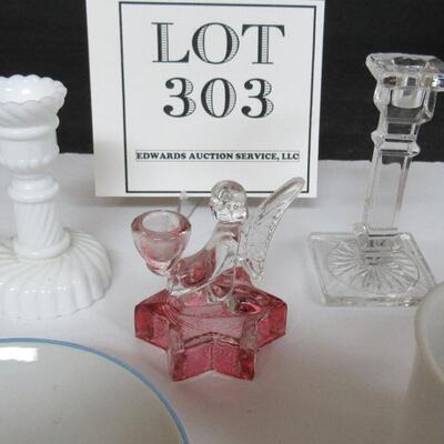 Vintage Child's Dishes, Candlesticks