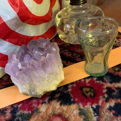 Asian figurines, oil lamp and more