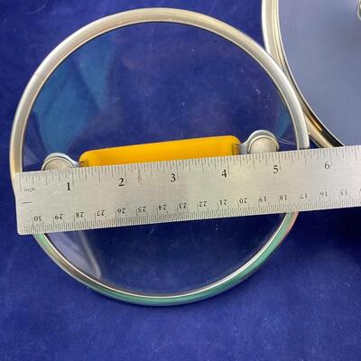 lot of pot glass lids