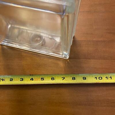 glass block with hole for lighting home decor