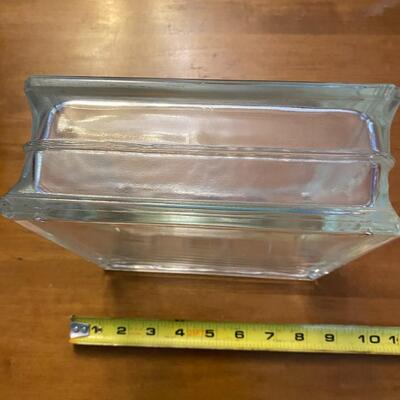 glass block with hole for lighting home decor