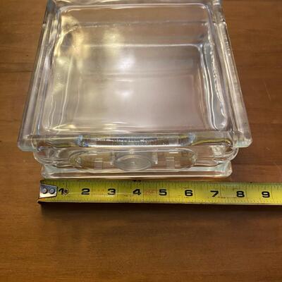 glass block with hole for lighting home decor
