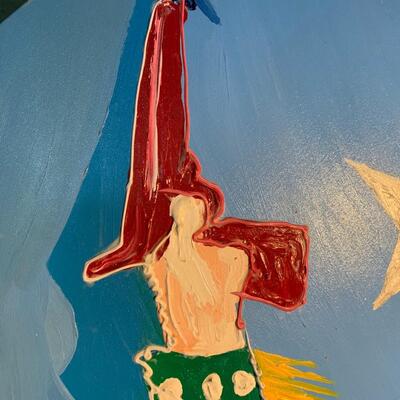 " A Child's Dream of being a Cowboy" original oil on canvas by Doug Moore