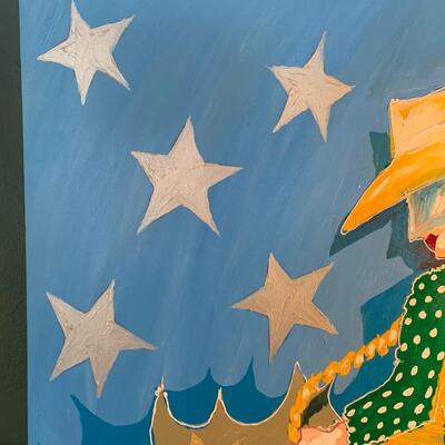 " A Child's Dream of being a Cowboy" original oil on canvas by Doug Moore