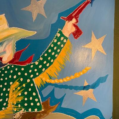 " A Child's Dream of being a Cowboy" original oil on canvas by Doug Moore