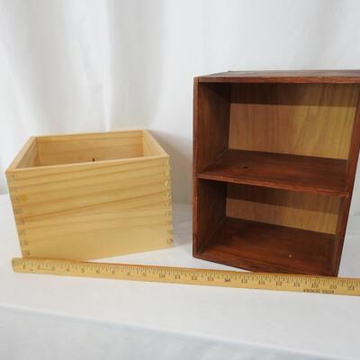 Wood box and small shelf