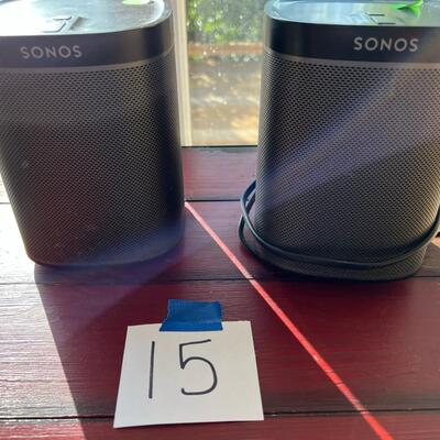 2 Black Sonos Speakers