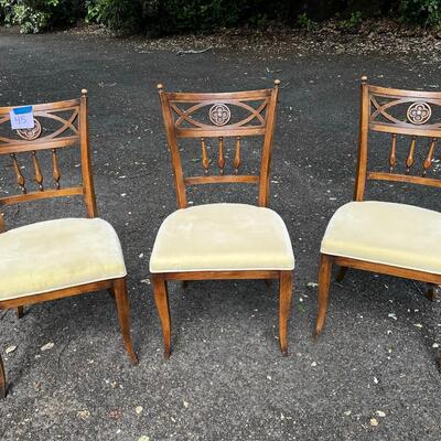3 Brown Wood Chairs