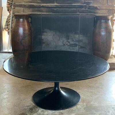 Authentic MCM Black Pedestal Coffee Table