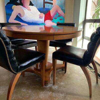 Authentic MCM Black Pedestal Coffee Table