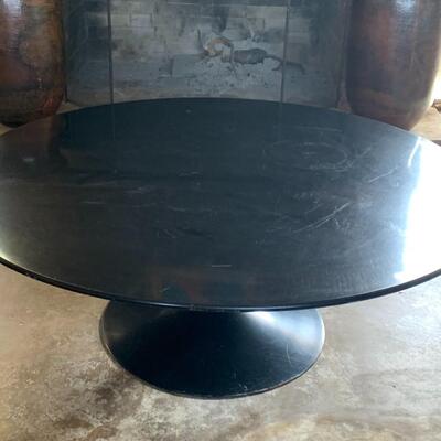 Authentic MCM Black Pedestal Coffee Table
