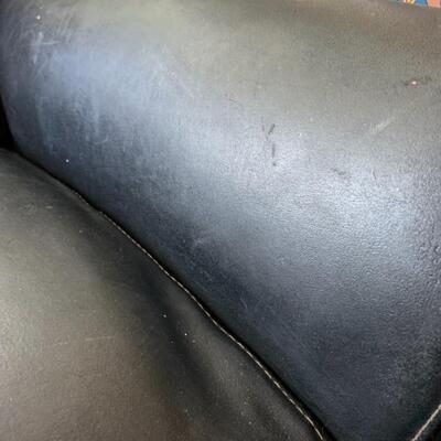 Leather chair and ottoman
