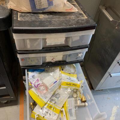 Plumbing hardware, mini table saw and more