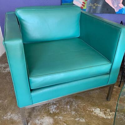 MCM Chrome Frame Club Lounge Chairs