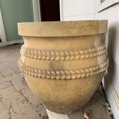 Pair of old concrete planters pots  Very heavy