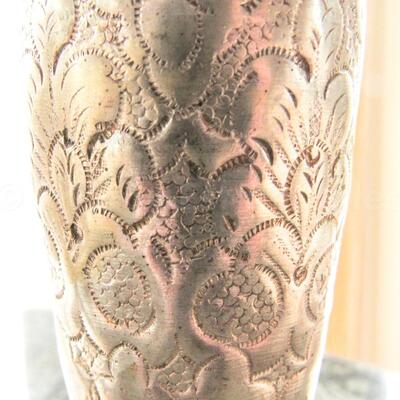 Persian hand-chased candlesticks