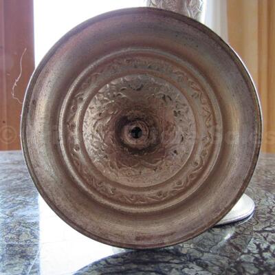 Persian hand-chased candlesticks