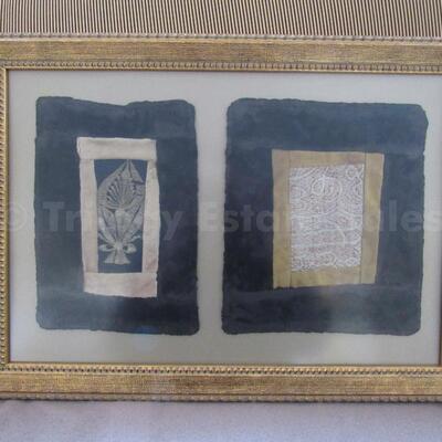 Framed Persian Needlework Fragments #2