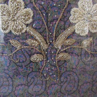 framed Persian Needlework Fragment #3
