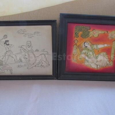 Two Framed pieces of Persian Art