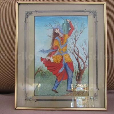 Framed Painting of Persian Woman