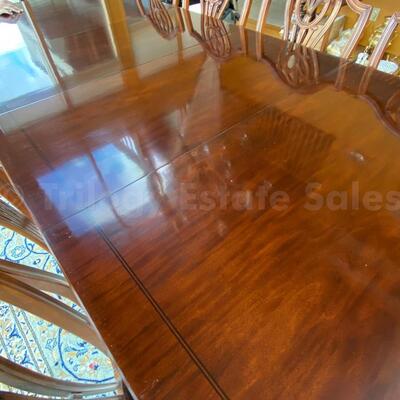 Century Dining table with 10 Century Chairs