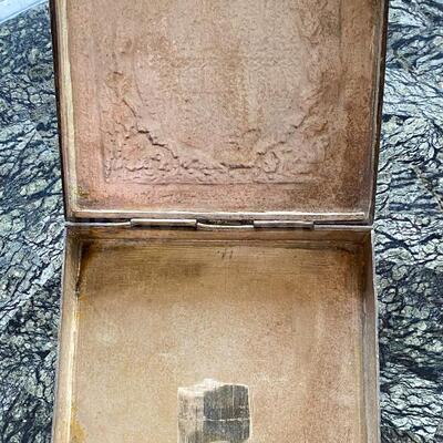 Hand chased Persian brass box