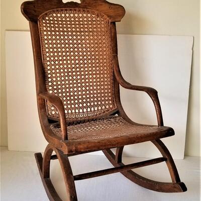 Lot #124  Charming Antique Child's Rocker