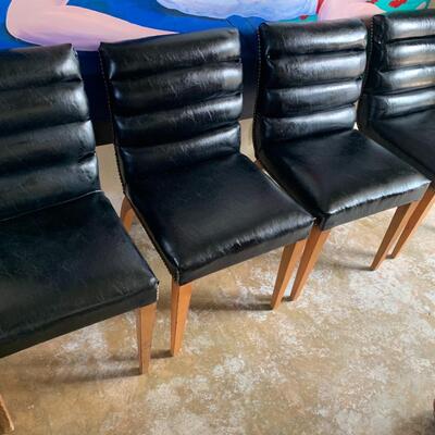 MCM  Ethan Allen Dining Table and 4 Leather chairs