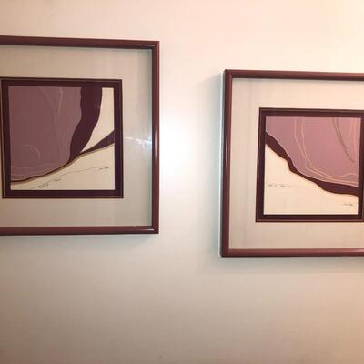 "Surf A" and Surf B" Signed by Jung Park
