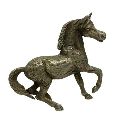 Silver Metal Horse Mini  Sculpture