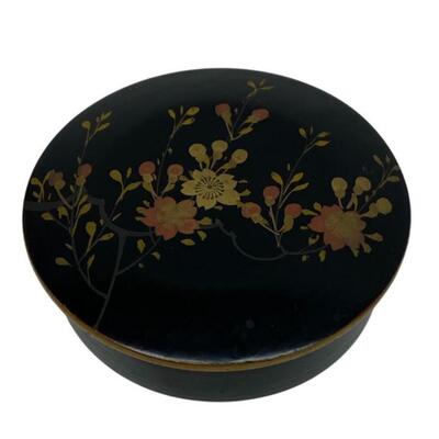 Vintage Hand Painted  Wooden Trinket Box