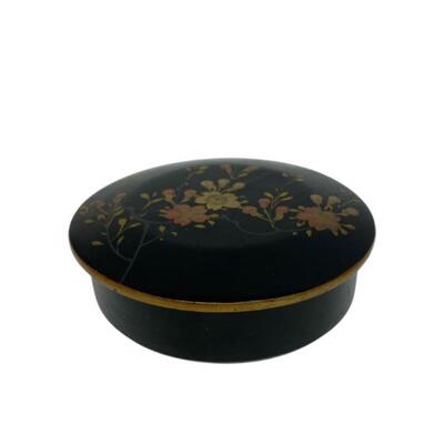 Vintage Hand Painted  Wooden Trinket Box