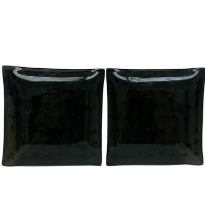 Pair of Glass Butterfly Motif Trinket Dishes